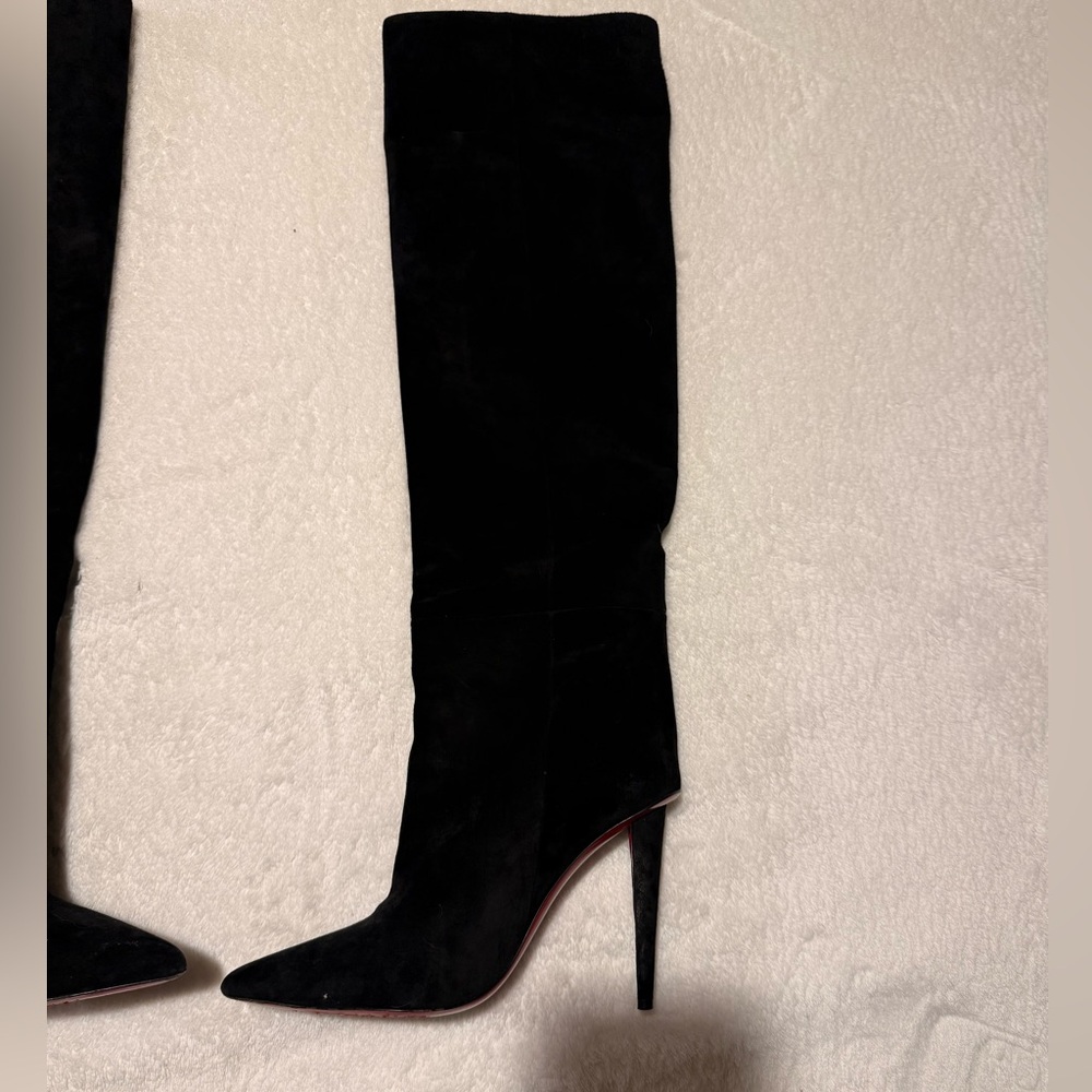 Christian Louboutin Astrilarge Botta 100 black suede size 37 1/2 - Picture 5 of 16